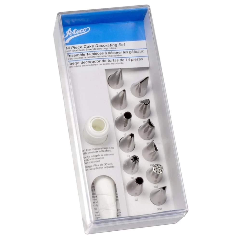 Ateco 14 Piece Cake Decorating Set 1 Ateco 14 Piece Cake Decorating Set