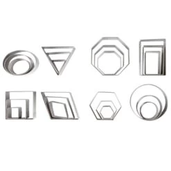 Alternative view of Ateco Stainless Steel Geometric Shapes Cutters - Set Of 24