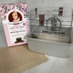 Alternative view of Brigid's Cake Room Square Chocolate Biscuit Cake Tin Liner Kit