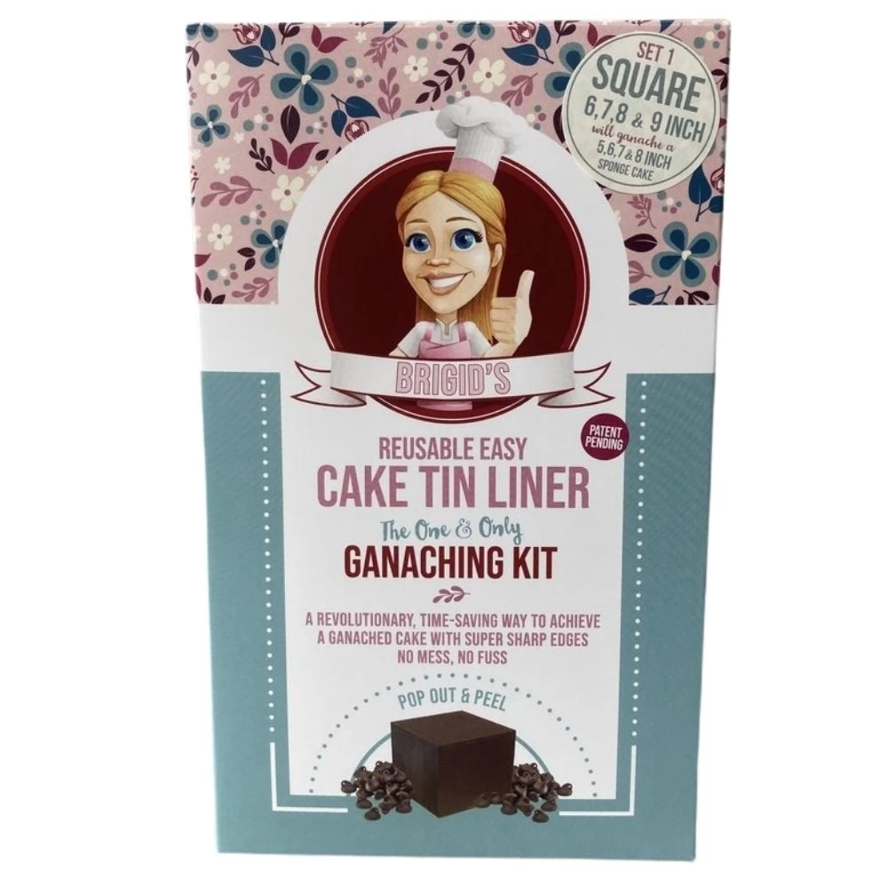 Brigid's Cake Room Square Ganaching Cake Tin Liner Kit 1 Brigid's Cake Room Square Ganaching Cake Tin Liner Kit