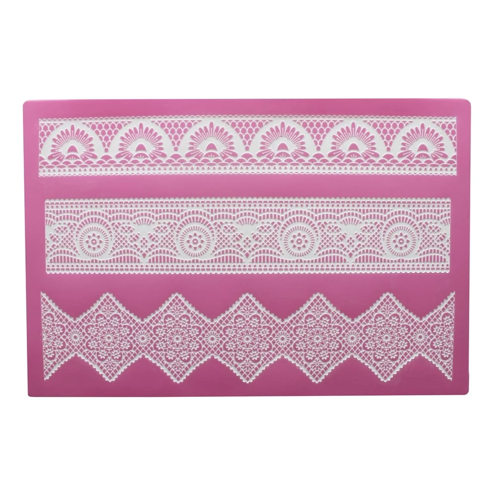 Cake Lace Art Deco - 3D Large Lace Strip 1 Cake Lace Art Deco - 3D Large Lace Strip