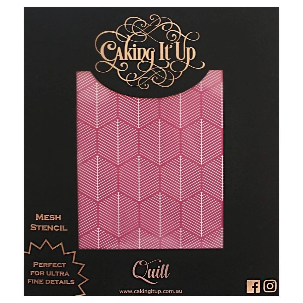 Caking It Up Quill Mesh Cake Stencil 1 Caking It Up Quill Mesh Cake Stencil