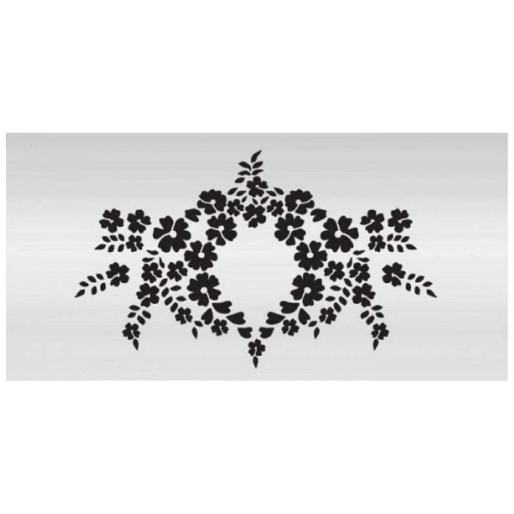 Evil Cake Genius Garden Lace Monogram Cake Stencil 1 Evil Cake Genius Garden Lace Monogram Cake Stencil