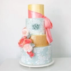 Alternative view of Evil Cake Genius Traditional Monogram Alphabet Mesh Cake Stencil Set (Small)