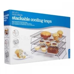 Alternative view of Kitchencraft 3 Tier Non-stick Stackable Cooling Trays Racks - 16" / 40cm