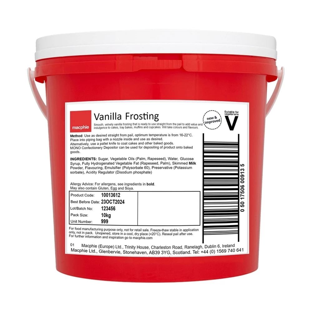 Macphie Vanilla Rainbow Frosting 5kg 1 Macphie Vanilla Rainbow Frosting 5kg