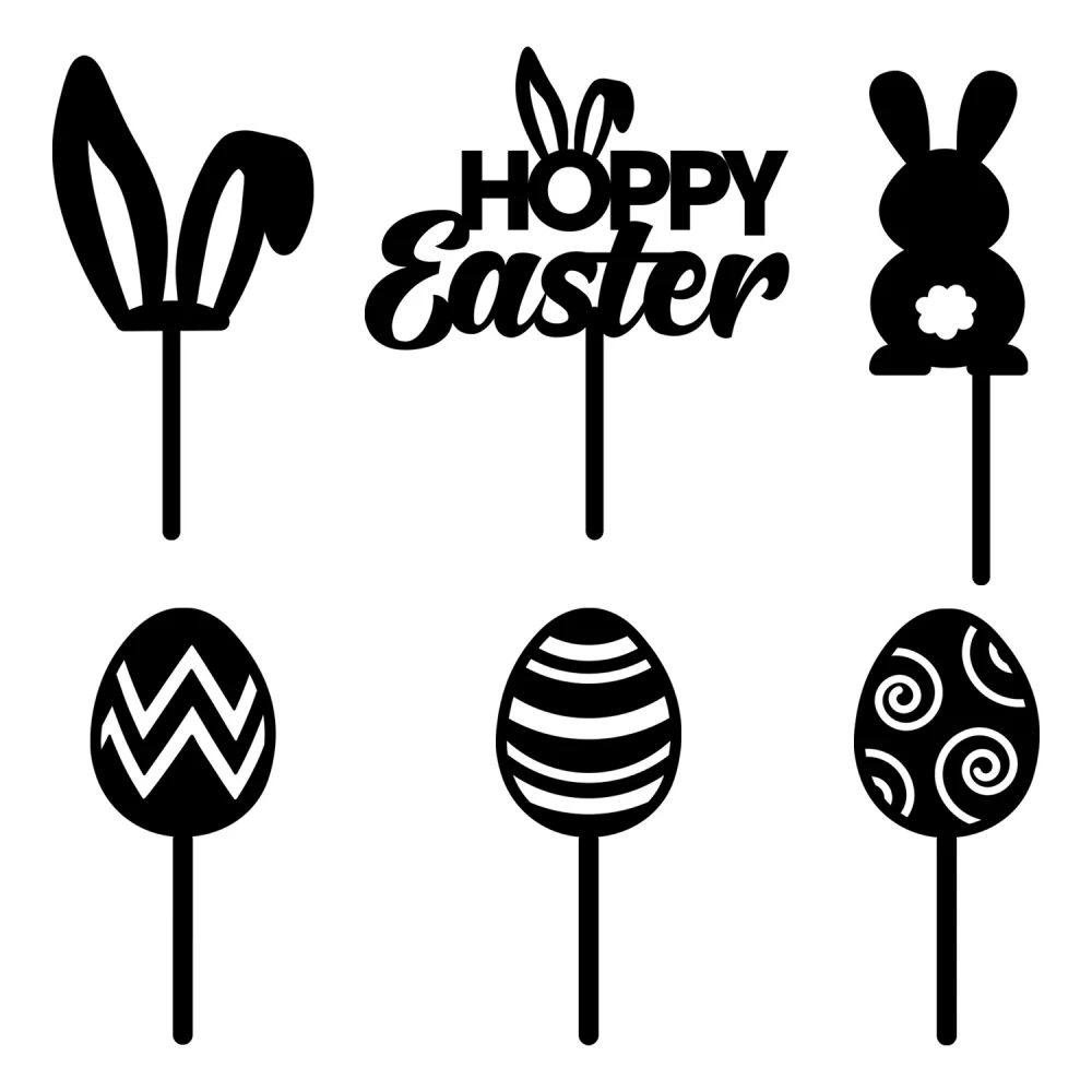 Make A Wish Easter Cupcake Toppers Set Of 6 1 Make A Wish Easter Cupcake Toppers Set Of 6
