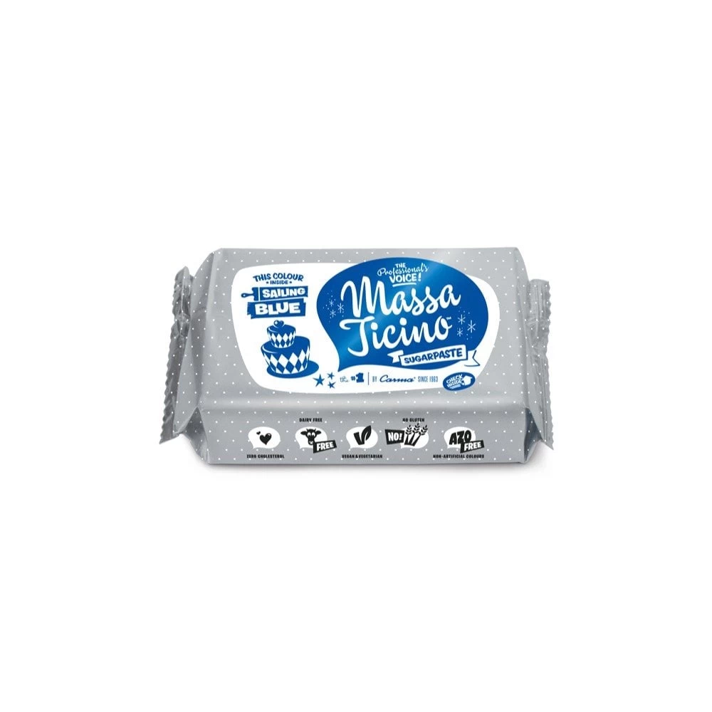 Massa Ticino Sailing Blue Sugarpaste 250g 1 Massa Ticino Sailing Blue Sugarpaste 250g