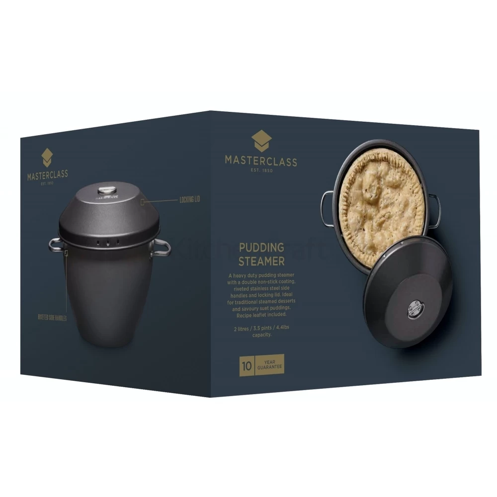 Masterclass Non-Stick 2 Litre Pudding Steamer 3 Masterclass Non-Stick 2 Litre Pudding Steamer - Image 3