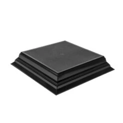 Napier 14" Square Glossy Black Cake Stand