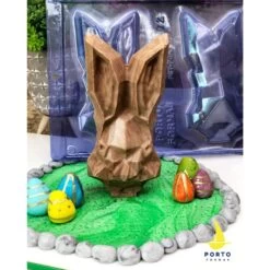 Alternative view of Porto Formas Rabbit Diamond Face 3-Part Chocolate Mould