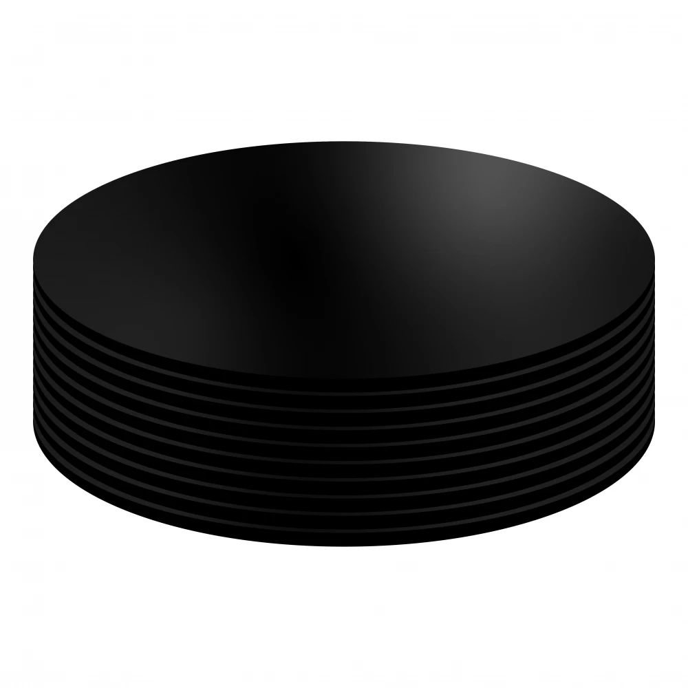 Simply Making Pack Of 10 - 6mm Round Black Gloss Cake Board 1 Simply Making Pack Of 10 - 6mm Round Black Gloss Cake Board