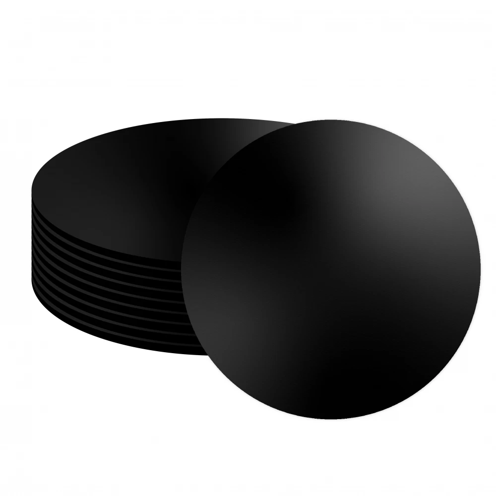 Simply Making Pack Of 10 - 6mm Round Black Gloss Cake Board 3 Simply Making Pack Of 10 - 6mm Round Black Gloss Cake Board - Image 3