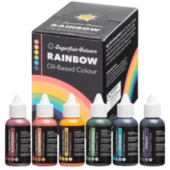 Sugarflair Rainbow Set Of 6 Oil Based Food Colouring
