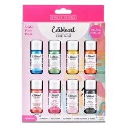 Sweet Sticks Metallic Colours Edible Art Paint - Set Of 8
