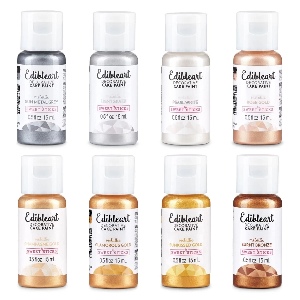 Sweet Sticks Metallic Edible Art Paint - Set Of 8 1 Sweet Sticks Metallic Edible Art Paint - Set Of 8
