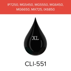 The Cake Decorating Co. Black CLI-551 XL Edible Ink Cartridge - Auto Reset