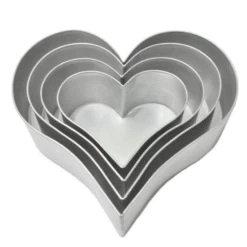 The Cake Decorating Co. Set Of 4 Tier Heart Baking Tins