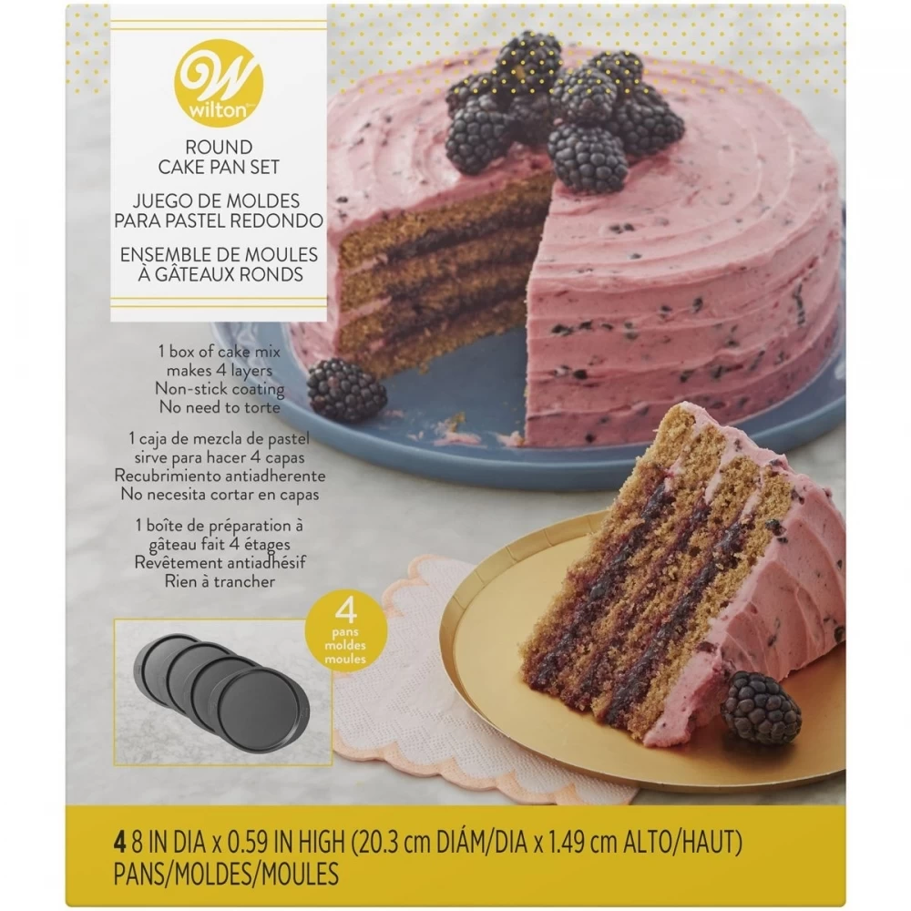 Wilton Easy Layers Cake Pan Set Of 4 1 Wilton Easy Layers Cake Pan Set Of 4